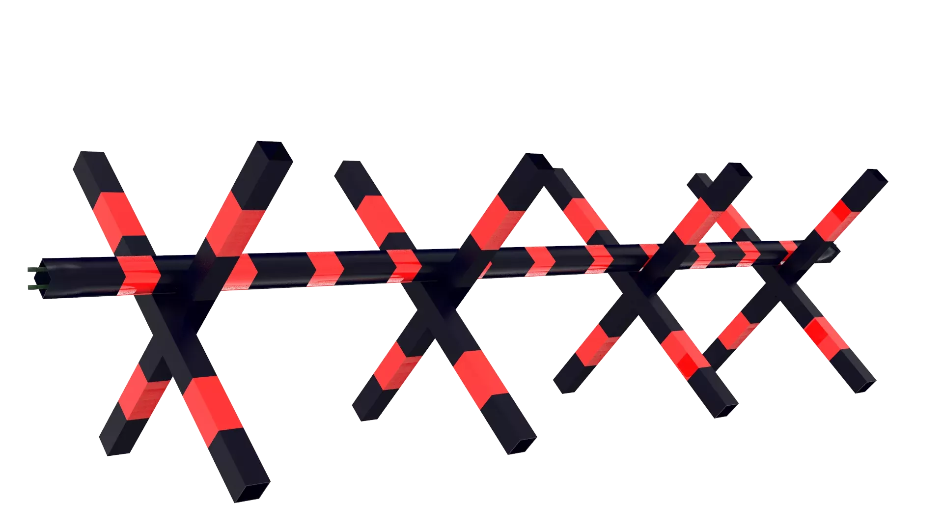 Дорожное заграждение "Еж" с четырьмя опорными крестами (ПП)